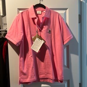 Pink Burberry polo